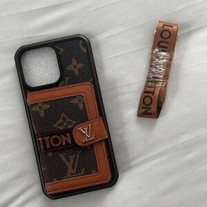 mikes treasure crafts -LV Crossbody Wallet iPhone Case. iPhone 14 Pro Max
